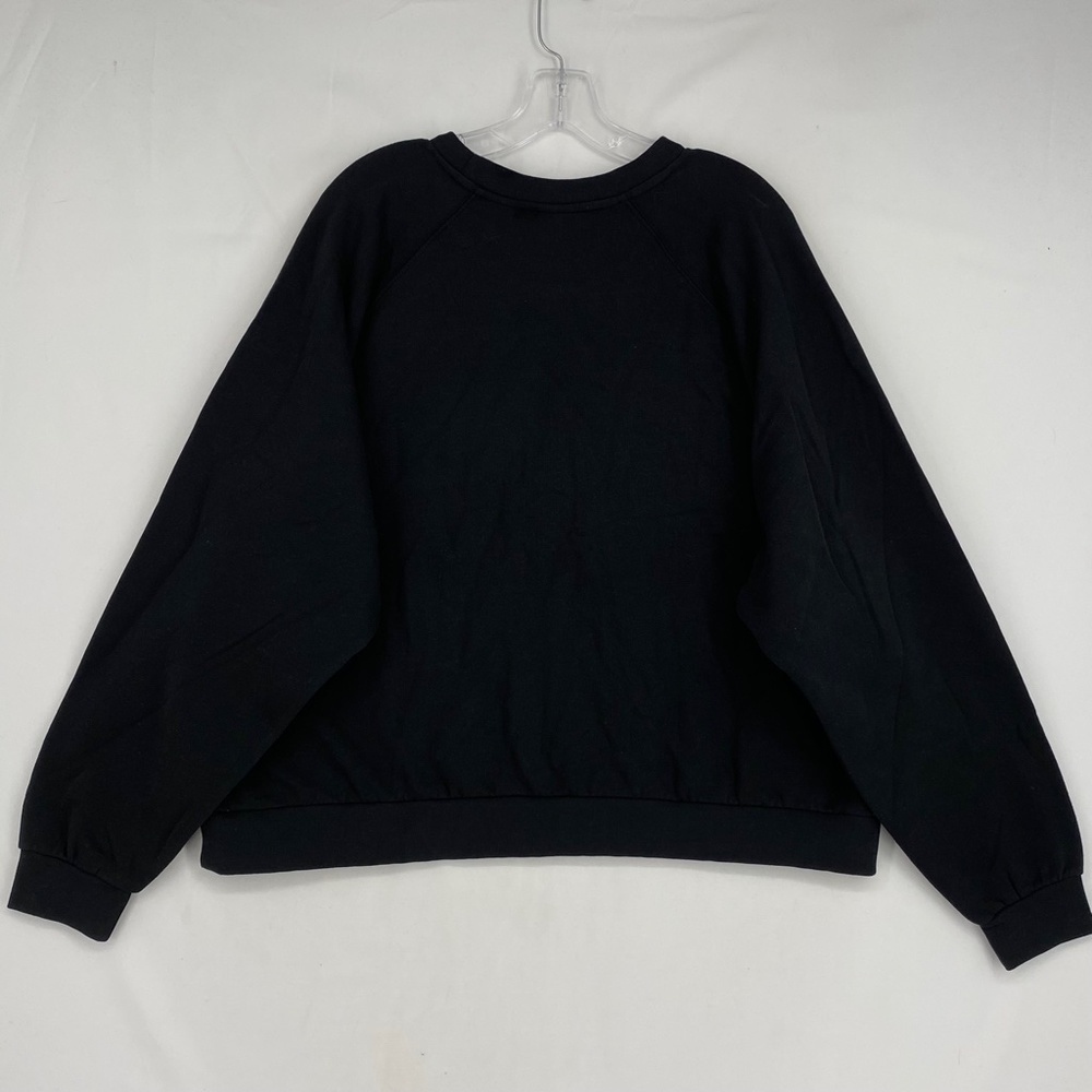 Levi's Womens Sz 2X Trendy Logo Pullover Sweatshirt Black Long Sleeves Cropped - Picture 6 of 9